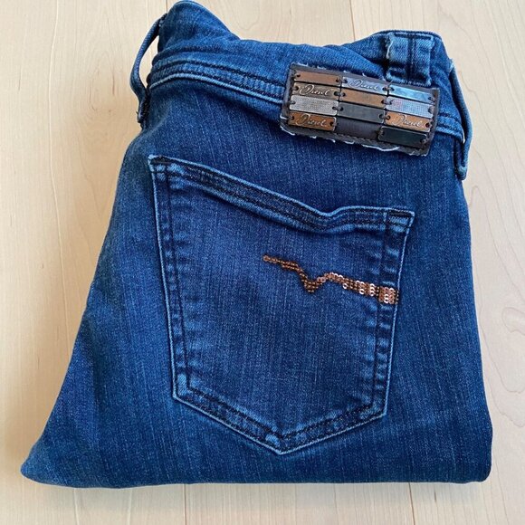 Diesel jeans Size 28 Culturebelt Regular Slim-Tapered leg low rise Stretch Blue - Picture 3 of 15